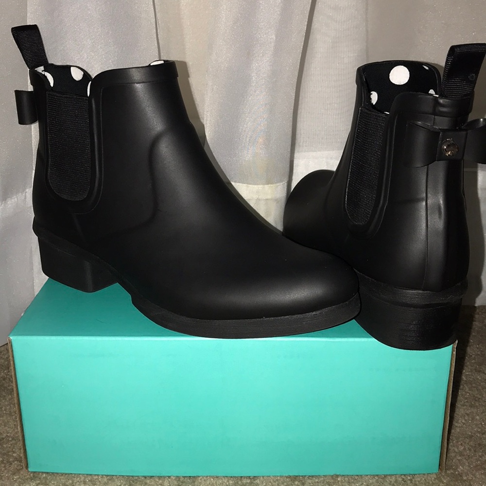 Kate Spade Black Rain Boots - Size 7